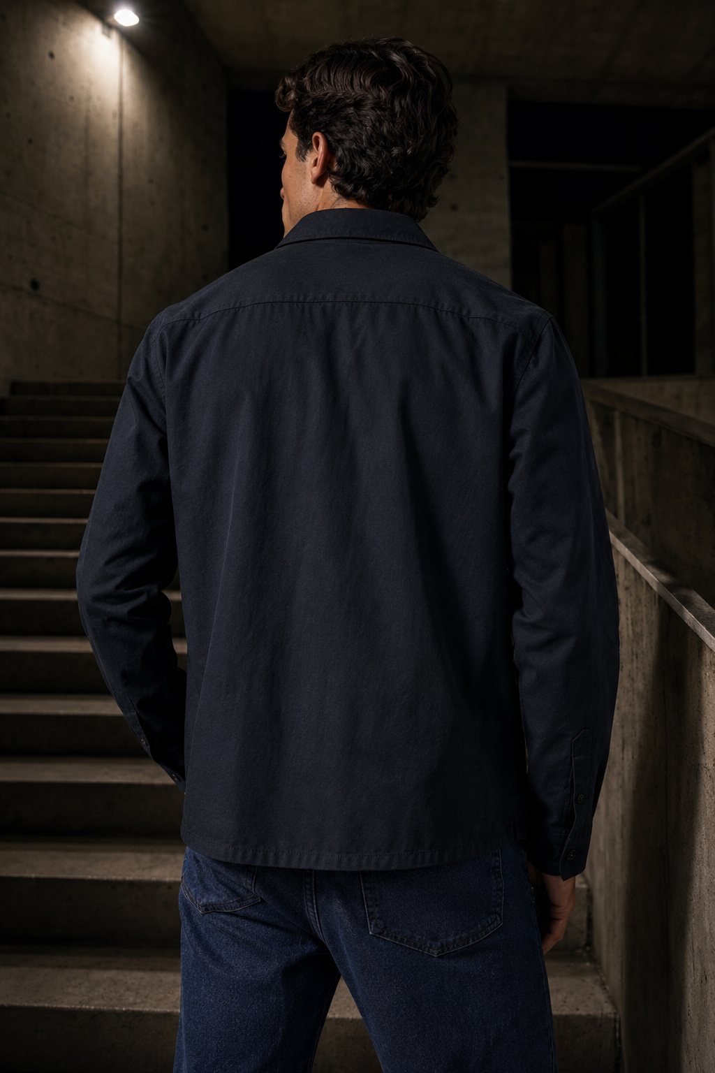Windsor 72 twill overshirt back or construction